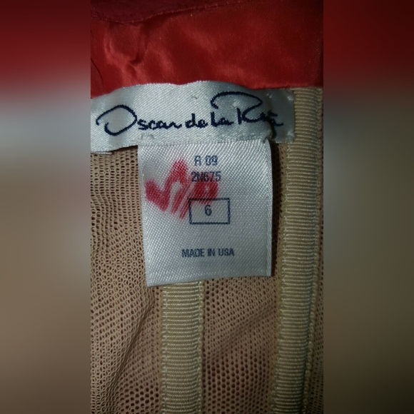 $4,900 OSCAR DE LA RENTA ADORABLE CORAL PINK SILK RUFFLE RUNWAY DRESS US 6 - Picture 10 of 12